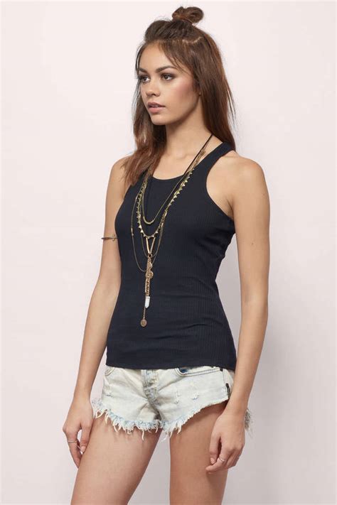 Cute Black Tank Top Black Top Racerback Top Black Tank 4 Tobi Us