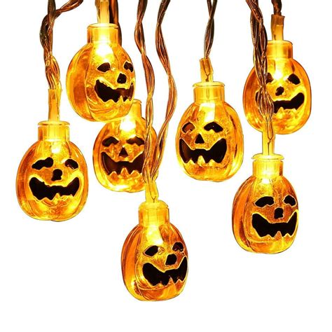 Halloween String Lights 165ft 40leds 3d Jack O Lantern Pumpkin Lights