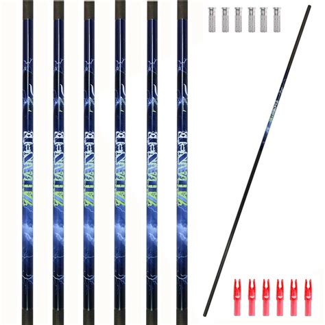 Archery Carbon Hunting Targeting Arrow Shafts 612pack 340400500