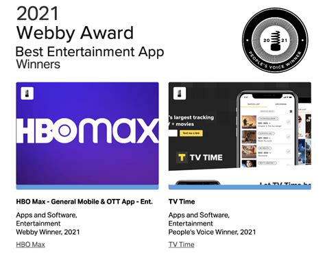 tv time is one of the webby awards 2021 winners whip media