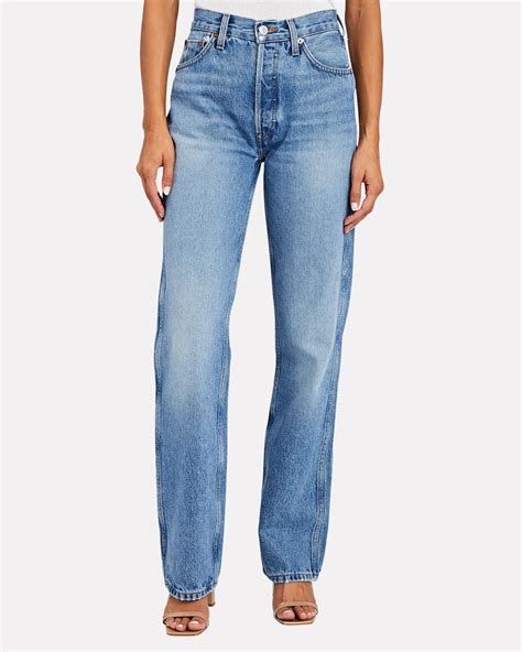 90s High-Rise Loose Straight-Leg Jeans | Straight leg jeans outfits, Straight leg jeans, Leg jeans