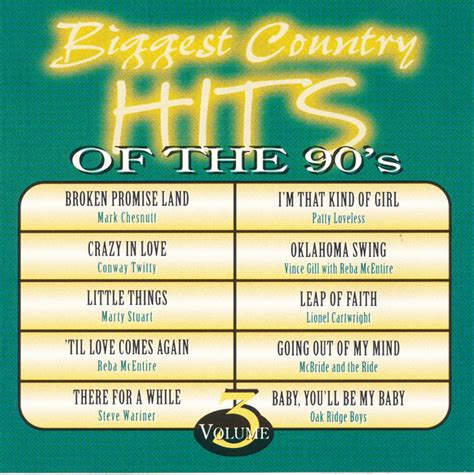 Biggest Country Hits Of The 90s Volume 3 Discogs