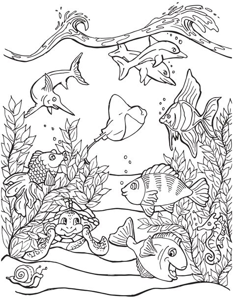 Under The Sea Coloring Pages Pdf To Print