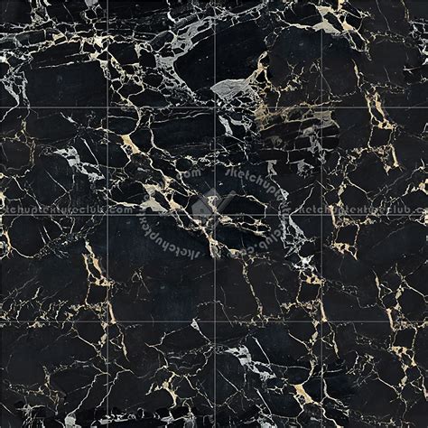 Portoro Black Marble Tile Texture Seamless 14135