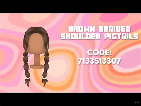 This Is A Brown Braided Shoulderpigtails For The Roblox Game Bloxburg