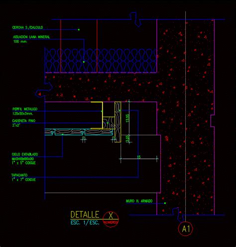 Detail Wooden Ceiling Finish Dwg Detail For Autocad Designs Cad