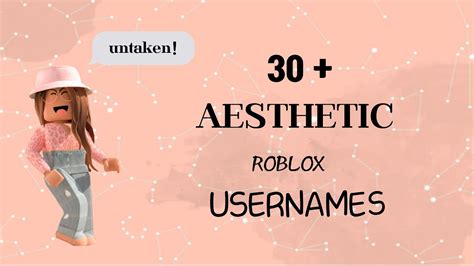 30 Aesthetic Roblox Usernames Untaken On Roblox YouTube