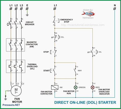 Single Phase 2 Pole Contactor Wiring Diagram