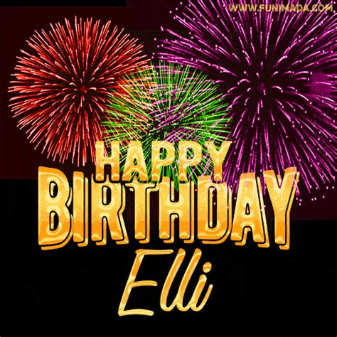Happy Birthday Elli GIFs Download On Funimada Com