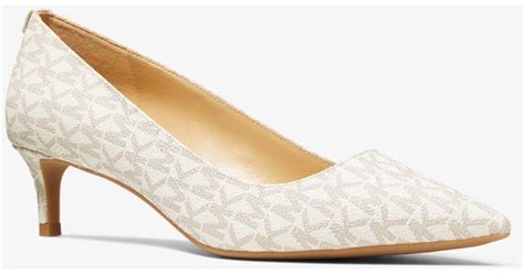 Michael Kors Alina Flex Logo Kitten Pump In Natural Lyst Australia