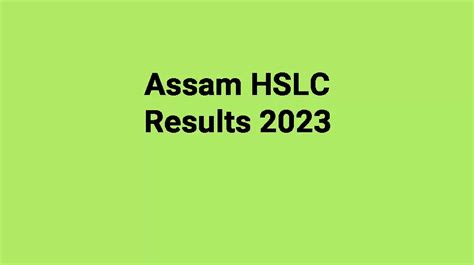 Assam Hslc Results To Be Out Sebaonline Org Check Board Of