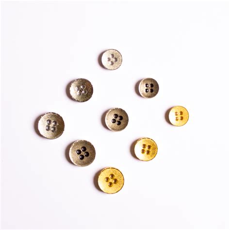 4 Hole Metal Button 3 Colors 3 Sizes Textra Webshop