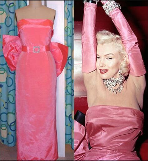 marilyn monroe diamonds are a girls best friend dress pink satin evening wiggle dress custom