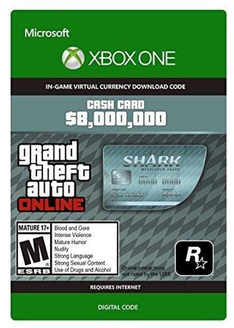 The megalodon shark card will grant you a solid $8,000,000 for gta online, which would really give you a boost to catch up with your console friends who may have been playing for longer. GTA V 5 Megalodon Shark Cash Card - Xbox One Digital Code Digital Download £56.04 Using Discount ...