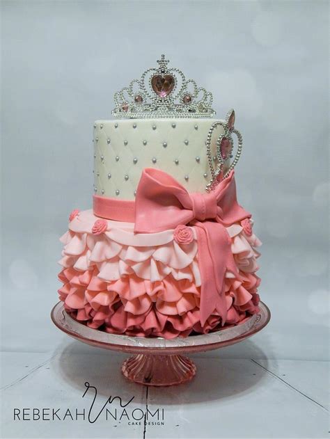 Pink Princess Birthday Cake Decorated Cake By Rebekah Cakesdecor