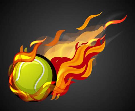 Flaming Tennis Ball Illustrations Royalty Free Vector Graphics And Clip