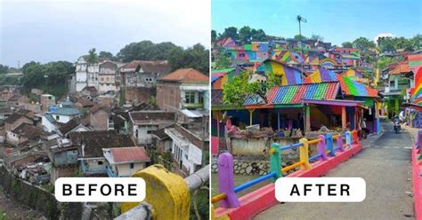 Colourful Kampung Pelangi The Rainbow Village Photo Diarybefore And