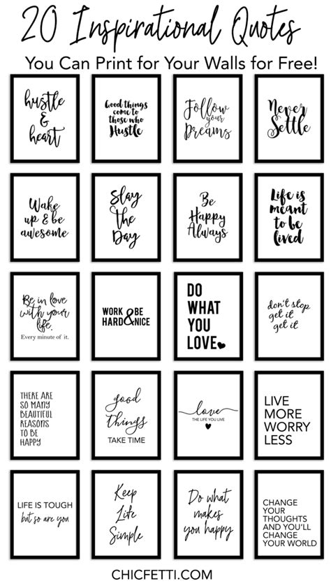 20 Inspirational Quotes You Can Print For Your Walls For Free Wall