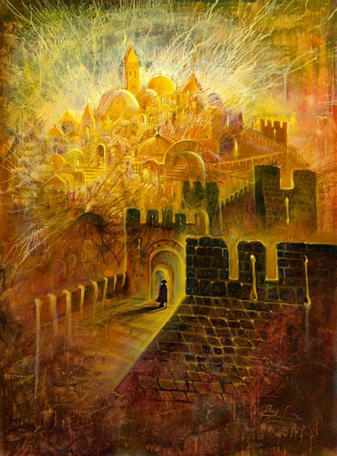 Abstract Jerusalem Painting Jerusalem The Place Chosen By God By Alex Levin