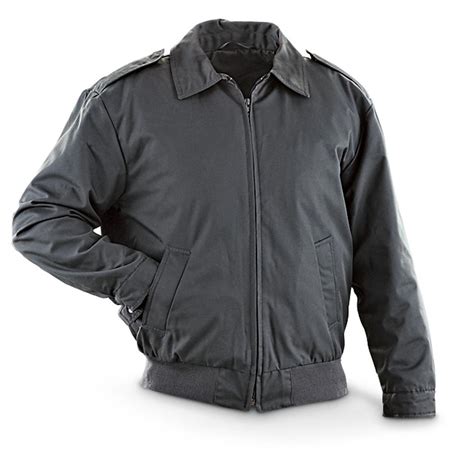 Military Style Jacket With Zip Out Liner Black 237389 Insulated