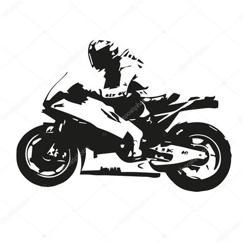 Motorcycle Racing Silhouette Motorbike Vector Illustration — Stock