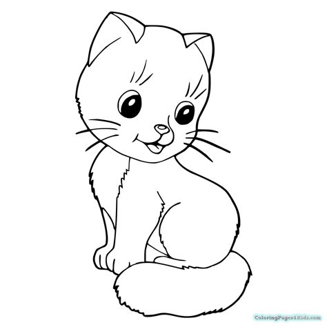The picture is big and interesting to color. Puppy And Kitten Coloring Pages at GetColorings.com | Free ...