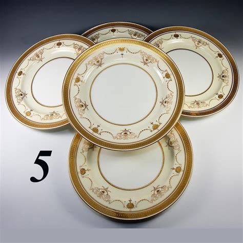 Antique Minton Dinner Plates C 1891 1912 Set Of 5 Dinner Plates