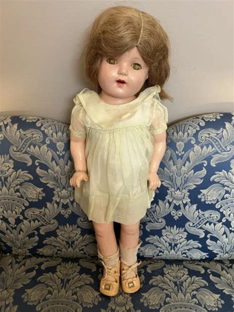 Antique 20” Composition Mary Ann Lovums Effanbee Big Doll All Original