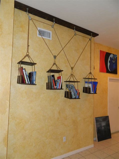 Unique Hanging Bookshelves Wall That Worth To Own Homesfeed