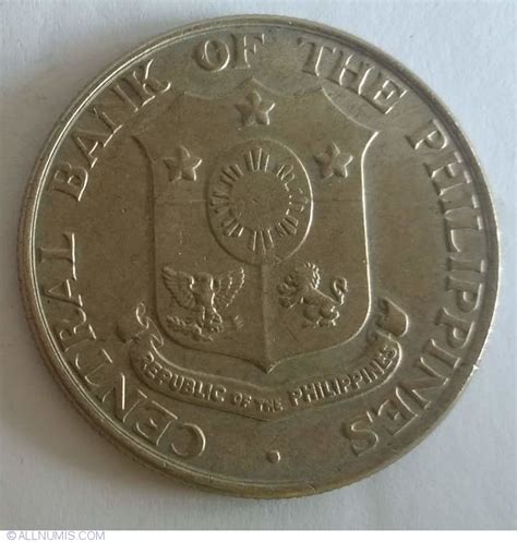 50 Centavos 1958 Republica 1946 1960 Filipine Monedă 42178