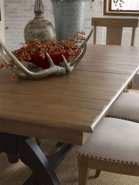 Stone Ridge Extendable Rectangular Trestle Dining Table From Kincaid