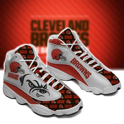 Cleveland Browns Football Jordan 13 Shoes - JD 13 Sneaker ...