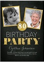 80th Birthday Invitations | 80th birthday invitations, 90th birthday ...