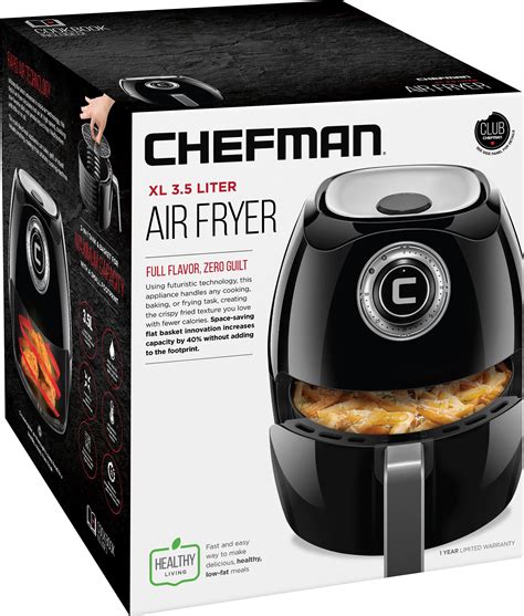 Chefman Turbofry Touch Air Fryer W Advanced Digital Display Black Rj38