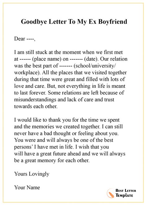 Writing a goodbye letter is certainly not the first thing on your mind when you that's all bye letters are about. 5+ Free Goodbye Letter Template to Ex - Format, Sample ...