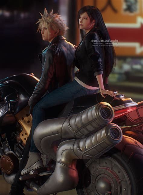 “night Riders” Cloud Strife And Tifa Lockhart From Final Fantasy Vii Remake © Square Enix Fanart