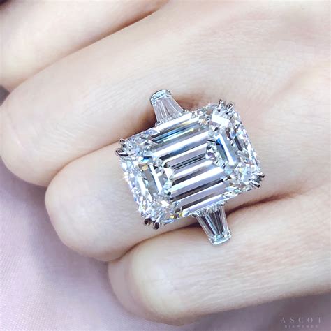 15 carat emerald cut diamond ring ascot diamonds