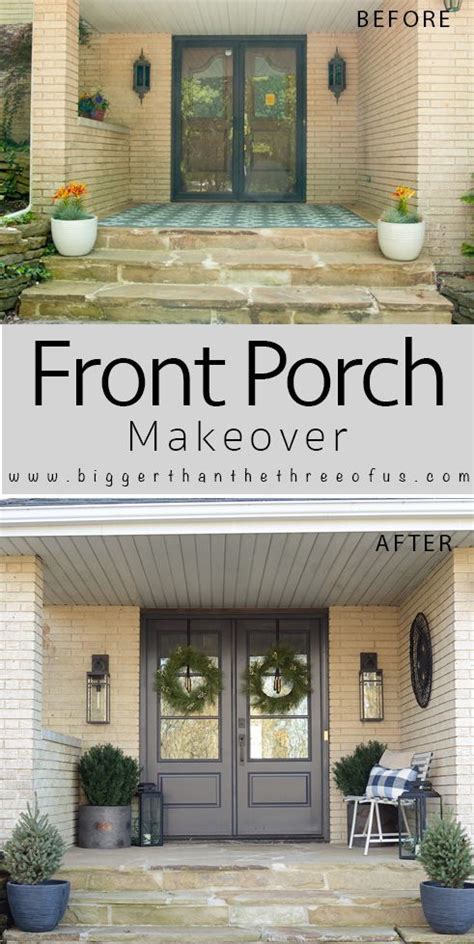 Front Porch Remodel Before And After Modern Front Porches Barbeque