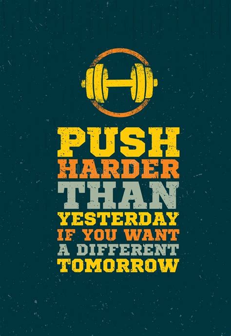 Push Harder Than Yesterday Workout And Fitness Sport Motivation Quote