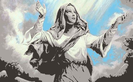 Maryja z aniołami w niebie Gify i obrazki na GifyAgusi pl