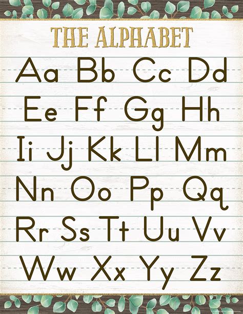 Eucalyptus The Alphabet Chart Tcr7983 Teacher Created Resources