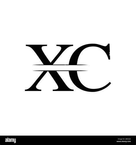 Creative Letter Xc Logo Vector With Black Colors Abstract Linked