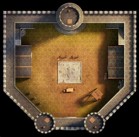[art] Guard Barracks Free To Use Dungeonsanddragons Tabletop Rpg Maps Dungeon Maps