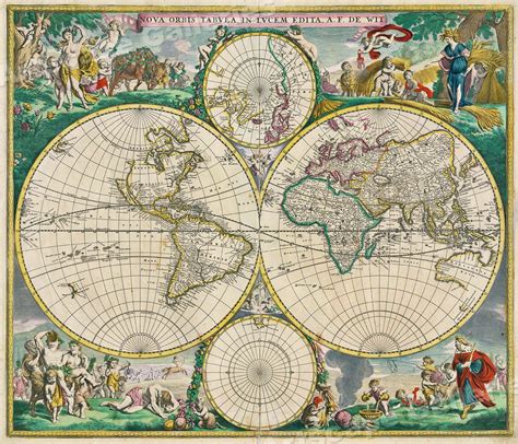 Classic Old World Vintage Style Illustrated Map X Ebay