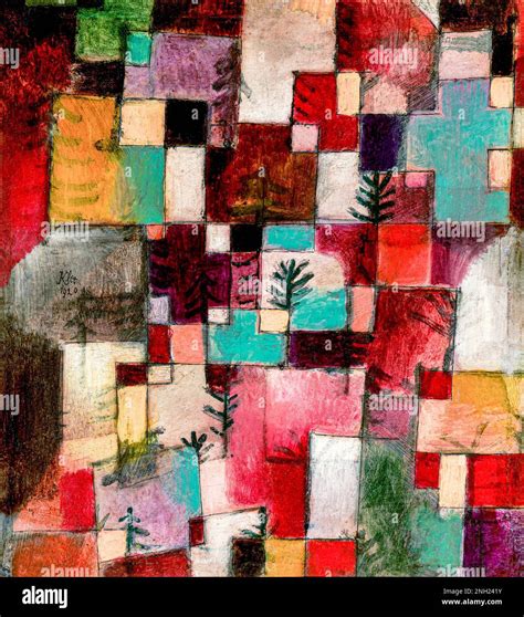 Red Green And Violetyellow Rhythms 1920 By Paul Klee Original From