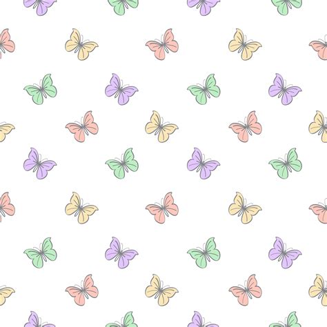 Seamless Pattern With Pastel Butterflies 1073569 Vector Art At Vecteezy