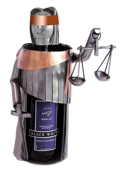 Lady Justice 1 Bottle Tabletop Wine Rack Lawyer Ts Lady Justice