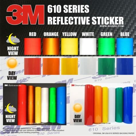 3m Reflective Vinyl Color Chart