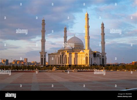 Central Asia Kazakhstan Astana Hazrat Sultan Mosque The Largest In