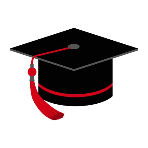 Black Graduation Cap Red Tassel Png File 9665386 Png